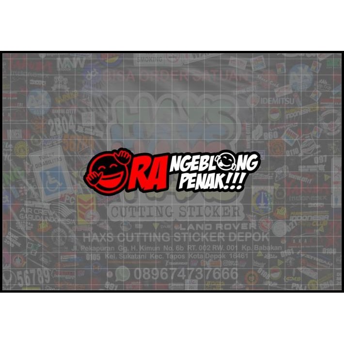 

GRATIS ONGKIR CUTTING STICKER BISMANIA ORA NGEBLONG ORA PENAK UKURAN 12 CM !!!!!!