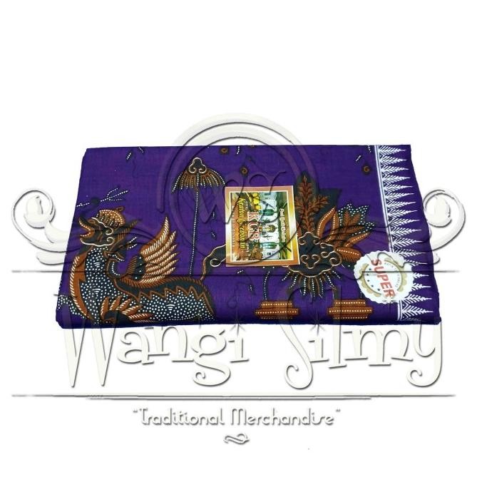 Ready Stock  Kain Batik Cirebon Motif Barong & Paksi Naga Liman, Warna Dasar Ungu