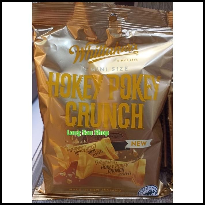 

Whittakers Chocolate Hokey Pokey Crunch Isi 12 Mini Size180 Gr -Coklat