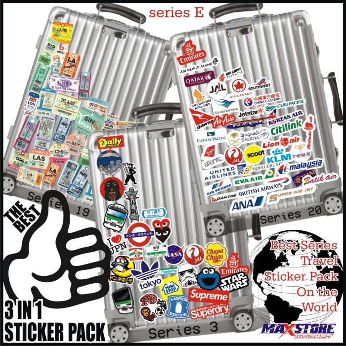 

TERMURAH - travel sticker pack 3pack series / the best series travel sticker pack / travel sticker