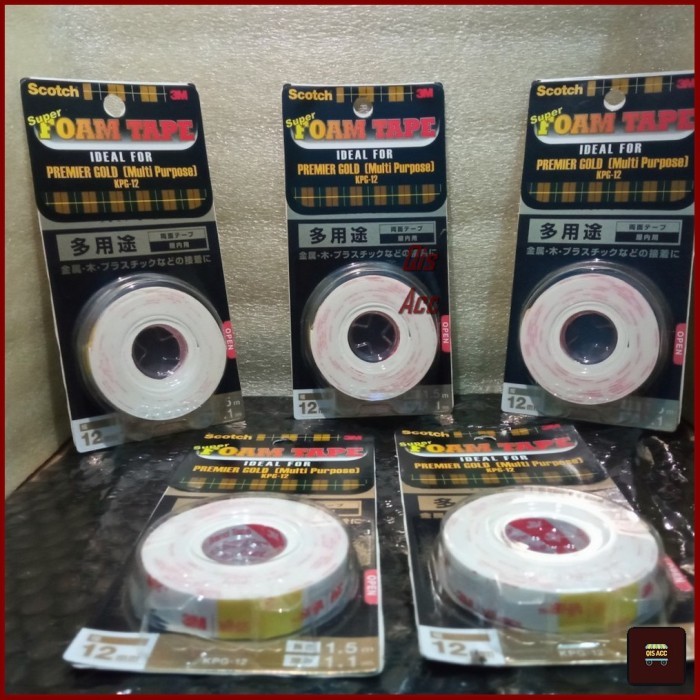 

BEBAS ONGKIR - SCOTCH 3M Super Strong Double Foam Tape Premier Gold 1.2x150 Cm KPG-12
