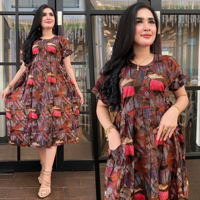 [TERMURAH DI SHOPEE] Daster Cibi Flaming - Daster Busui Bumil - Baju Tidur Wanita Murah