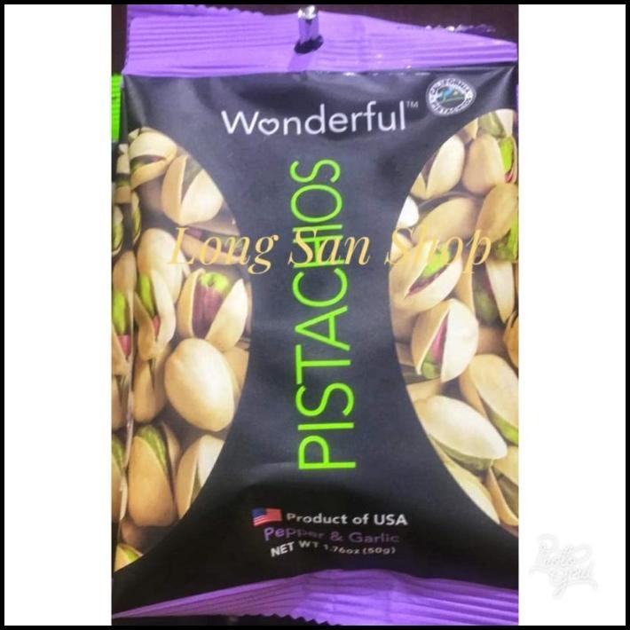 

Promo!! Wonderful Pepper & Garlic Pistachios 50 Gr - Kacang Import