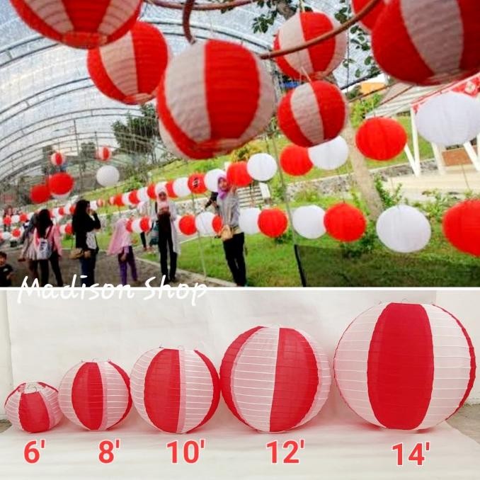 

Sale! Lampion Kain Outdoor Merah Putih Dekor Pawai 17 Agustus Murah Grosir