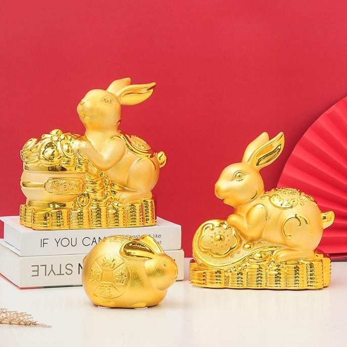 

Sale! Pajangan Kelinci Emas 2023 Kado Souvenir Imlek Murah Dekorasi Sincia