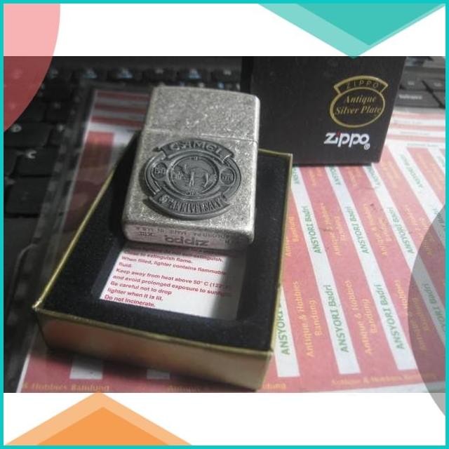 zippo original camel antique silver anniversary 85 th iklan L637 11OKT