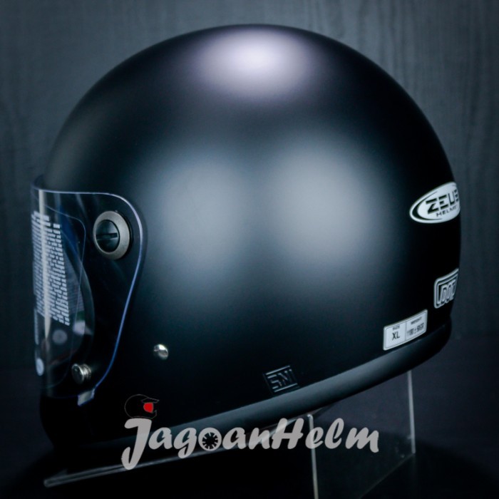 Zeus Helm Zs816E Vintage Black Doff Retro Zs 816E Classic Zs-816E