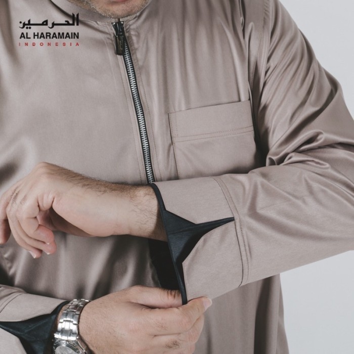 Al Haramain Jubah / Gas Pria Dewasa Kombinasi Resleting (21)