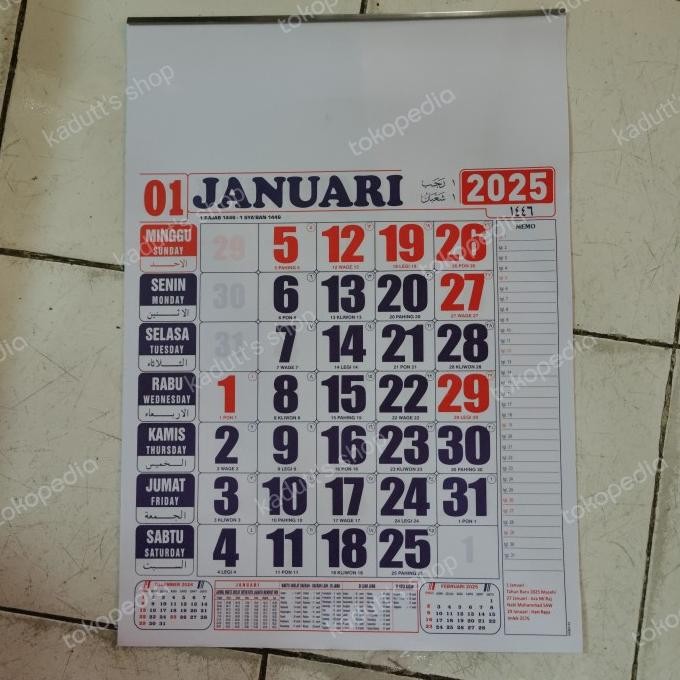

Best Seller! Kalender Bulanan Putih Kalender Kerja Almanak Murah - Harga Terjangkau, Pengiriman Cepat!
