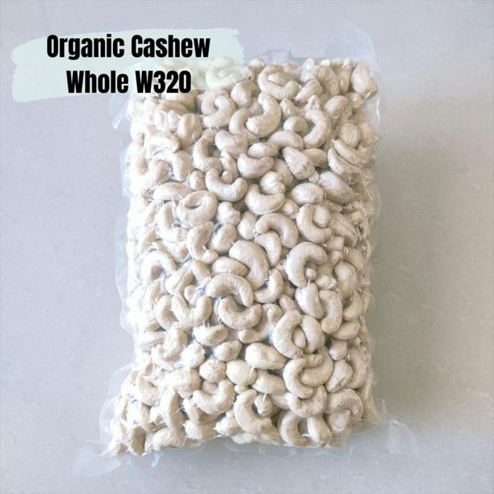 

Ready Organic Raw Cashew 500G Whole / Kacang Mente Mede Mete Organik