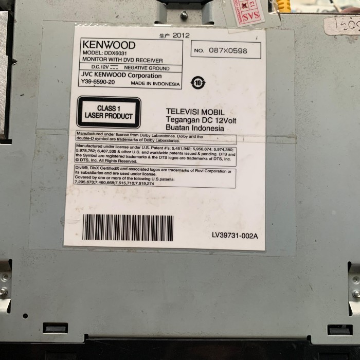 Promo Headunit Kenwood Type Ddx6031 , Kode 27