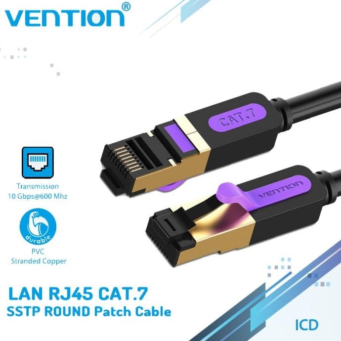 

Diskon! Vention Kabel Lan RJ45 Cat7 SSTP SFTP Ethernet Patch Cord - Flat ICD