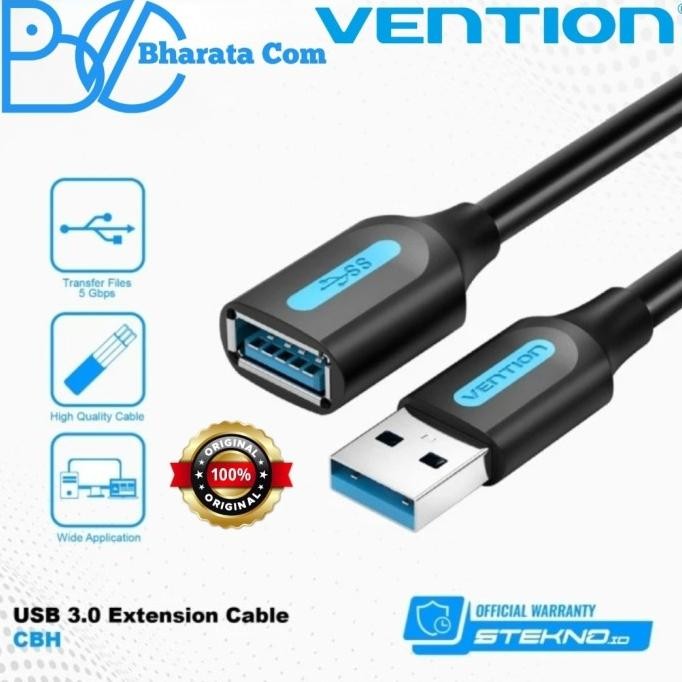 

Diskon! Vention Kabel Usb 3.0 Extension Male to Female - CHB Black 3.0