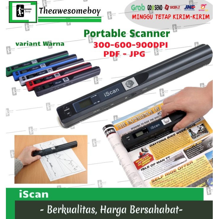 NEW iScan 900 DPI Portable Scanner Handyscan A4 Photo Scan Skypix Killer