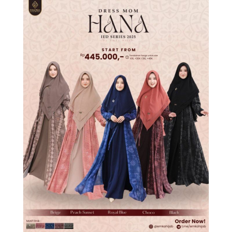 hana sajidah | dress batik |sarimbit |gamis motif by emka hijab