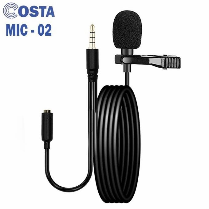

Diskon! Costa 02 TRRS Clip on Lavalier Microphone with Port Out Audio Splitter