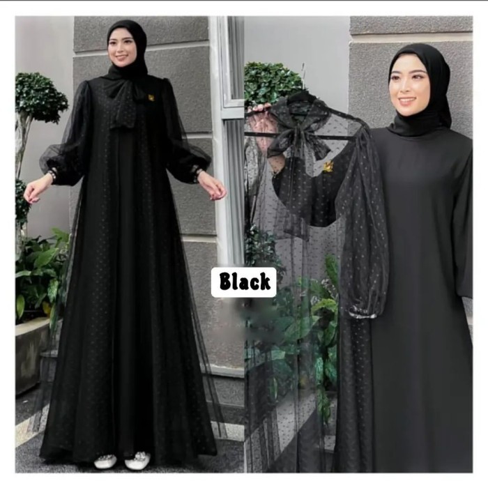 Gamis Serena Dress/Gamis Model Terbaru/Baju Syari Wanita Terbaru/Fashion Muslim/Bahan Ceruti/Ukuran 