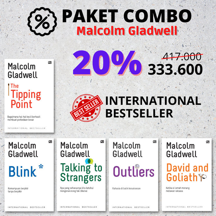 

Paket Combo Buku Malcolm Gladwell Series (International Best Seller)