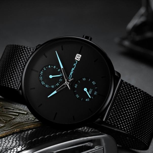 Jam Tangan Pria Crrju Casual Quartz Analog Mewah Anti Air