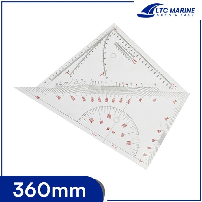

IMPA 371007 Navigation Triangle Ruler Mistar Segitiga Peta 360mm