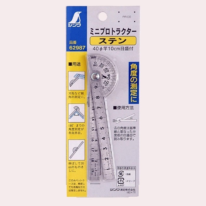 

Penggaris Busur 62987 SHINWA Rules Protractor Polish Finish 120 x 10 x 1.0 mm Dia 40