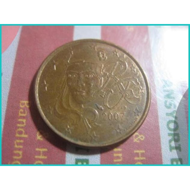 koin 5 cent euro 2007 G324 11OKTZ4 perkakas