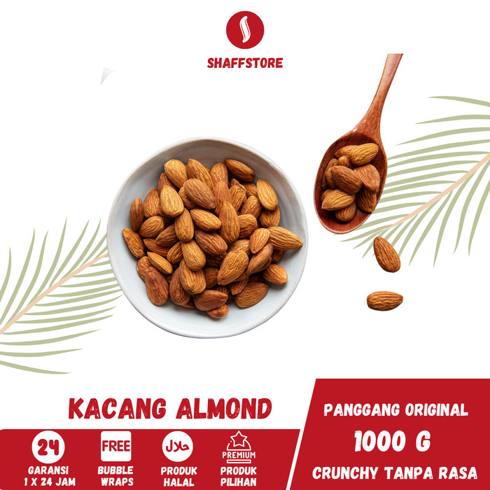 

BERMUTU Almond Roasted 1kg Kacang Almond Panggang ORIGINAL