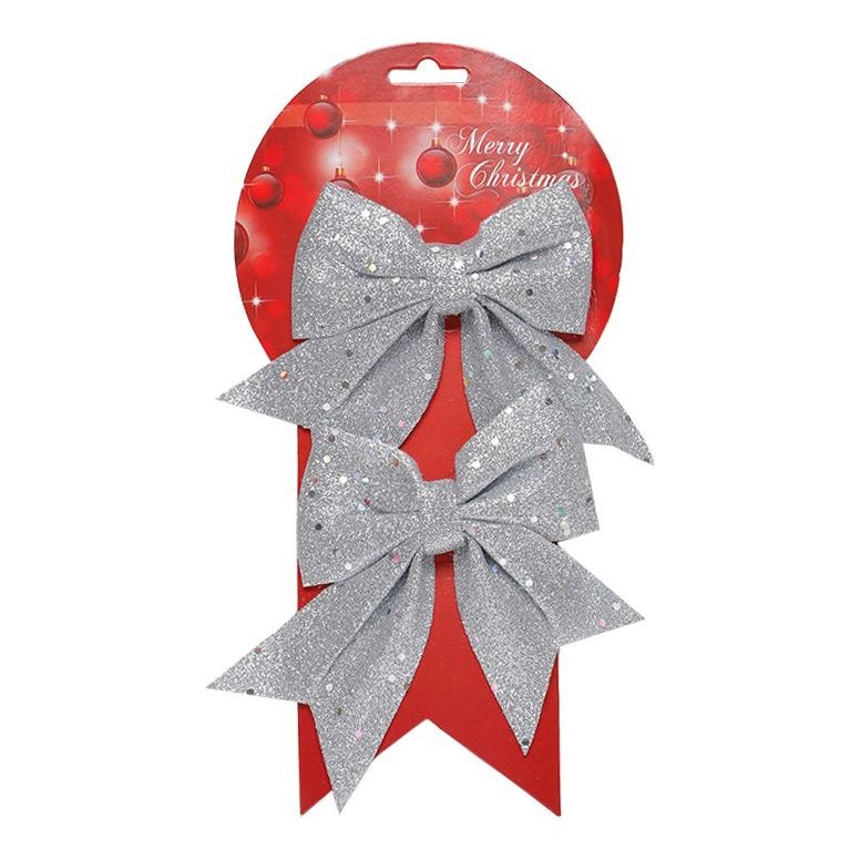 

CR - EASY DECORATION Pita Natal Gliter Hiasan Aksesoris Dekorasi Christmas Ribbon isi 2 Pcs TERLARIS