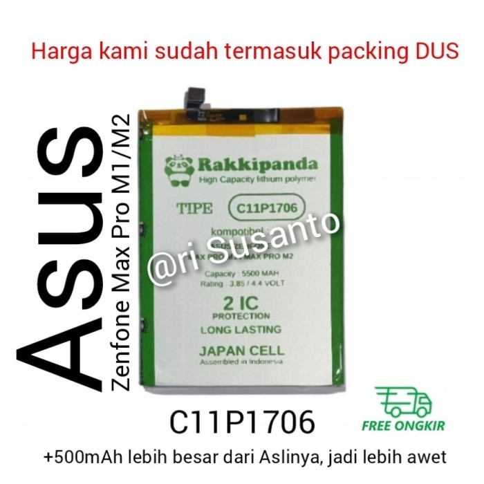 Baterai Rakkipanda For Asus Zenfone Max Pro M1 X00TD X00TDB X00TDA