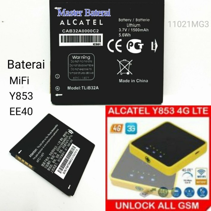 Baterai Buat Modem Alcatel Mifi Y853 EE40 Model TLiB5AB TLiB32A ORI