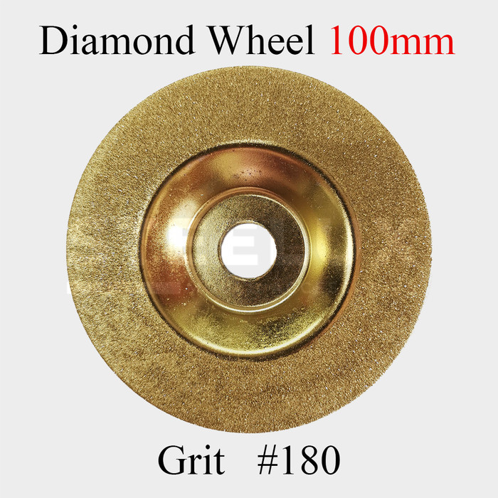 Mata Gerinda Poles Diamond Wheel 100mm x 16mm x 1.2mm Grit #180 Polishing Batu Grindring Grinda Tang