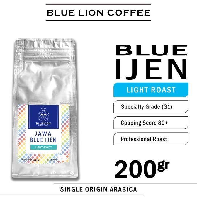 

BLUE- BLUE LION COFFEE JAWA BLUE IJEN 200 GRAM LIGHT ROAST KOPI ARABIKA