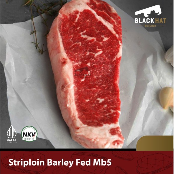 

Aust. Wagyu Sirloin Barley Fed Mb5 Steak Cut / Daging Sirloin New 100 % Original