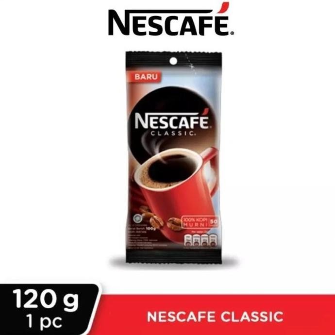 

Siap Kirim Nescafe classic kopi seduh 120gr bubuk kopi hitam murni robusta halal