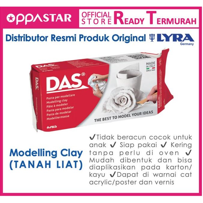 

Terlaris DAS Clay 1 KG Putih Tanah Liat Art Original COD
