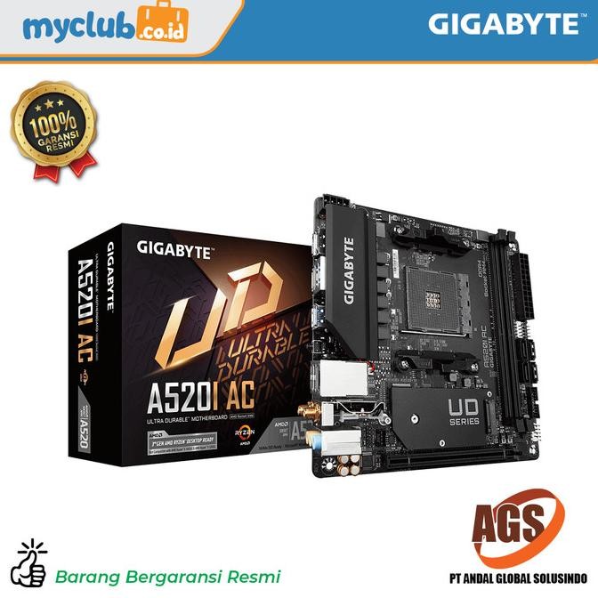socket - Gigabyte Motherboard A520I AC Socket AM4 Mini-ITX 2 x DDR4