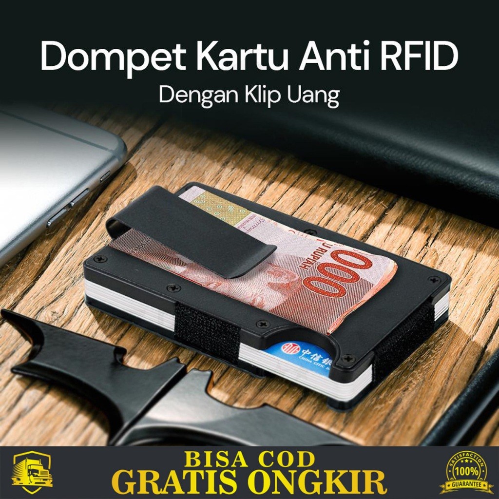 

PENYIMPANAN DOMPET CARD POTABLE MULTIFUNGSIONAL COLOUR KLIP PORTABLE