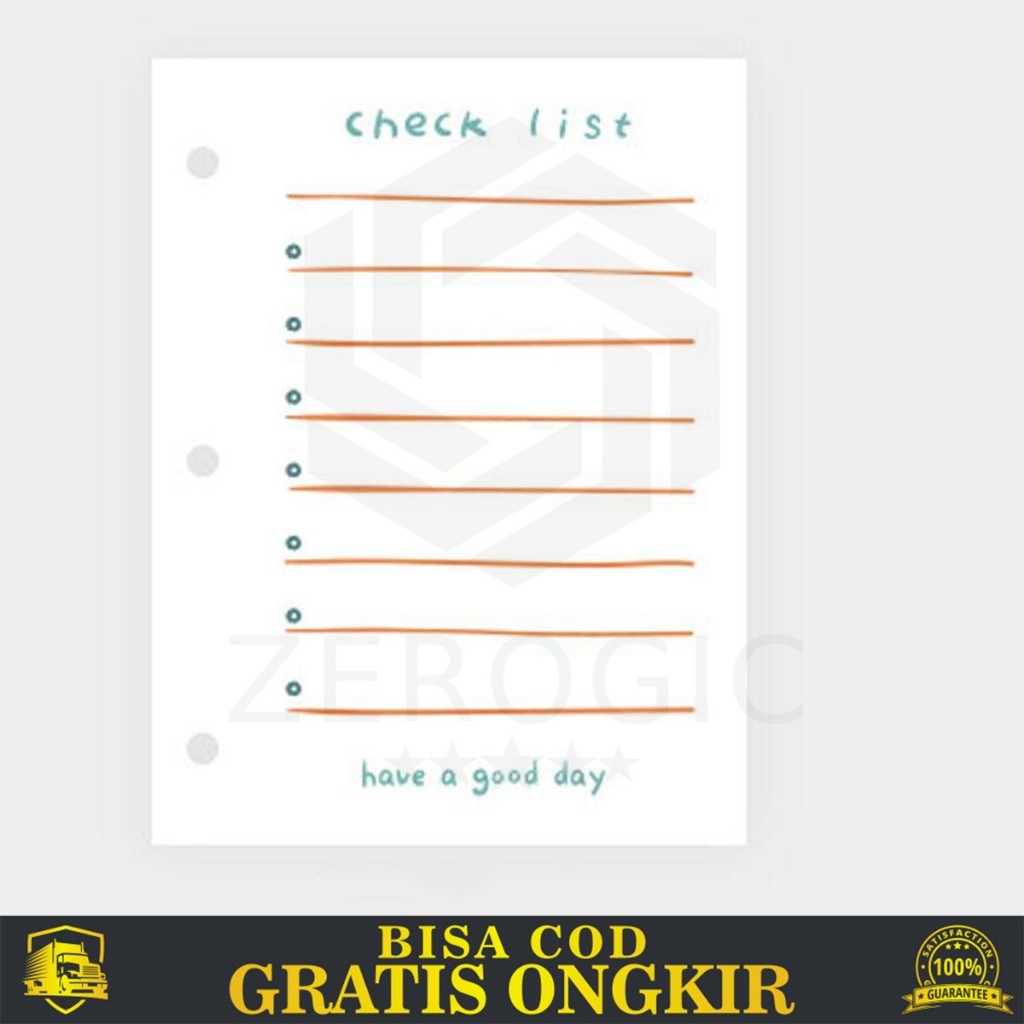 

KERTAS BINDER CATATAN JOURNAL DAILY PAPER SHEET 3 LUBANG SERBAGUNA