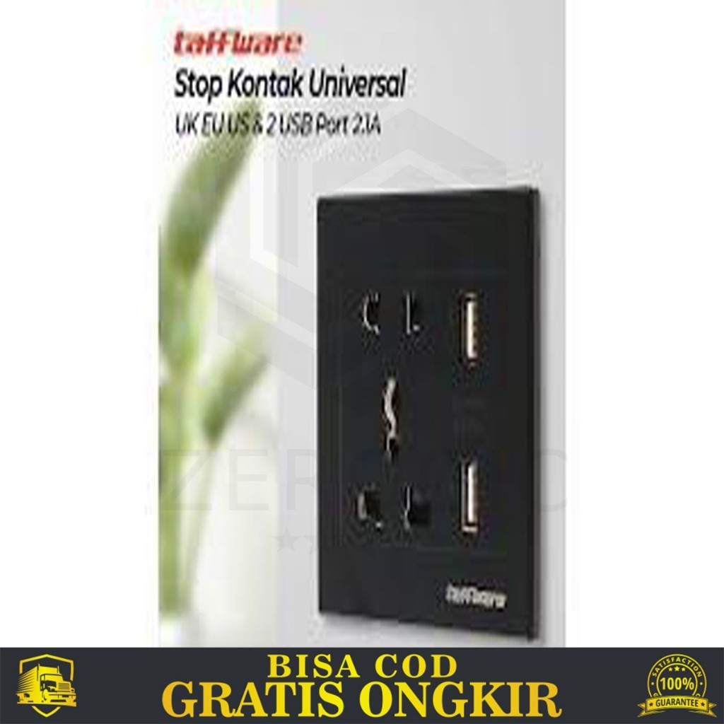 UNIVERSAL STOPKONTAK SOCKET COLOKAN WALL DINDING LISTRIK 2 PORT USB