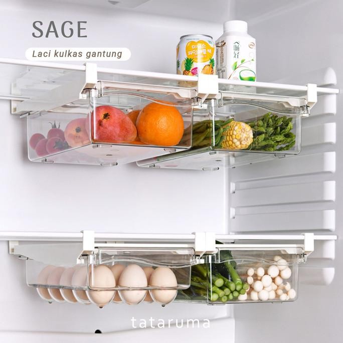 

sage - tempat penyimpanan laci kulkas gantung selip telur sayur buah termurah