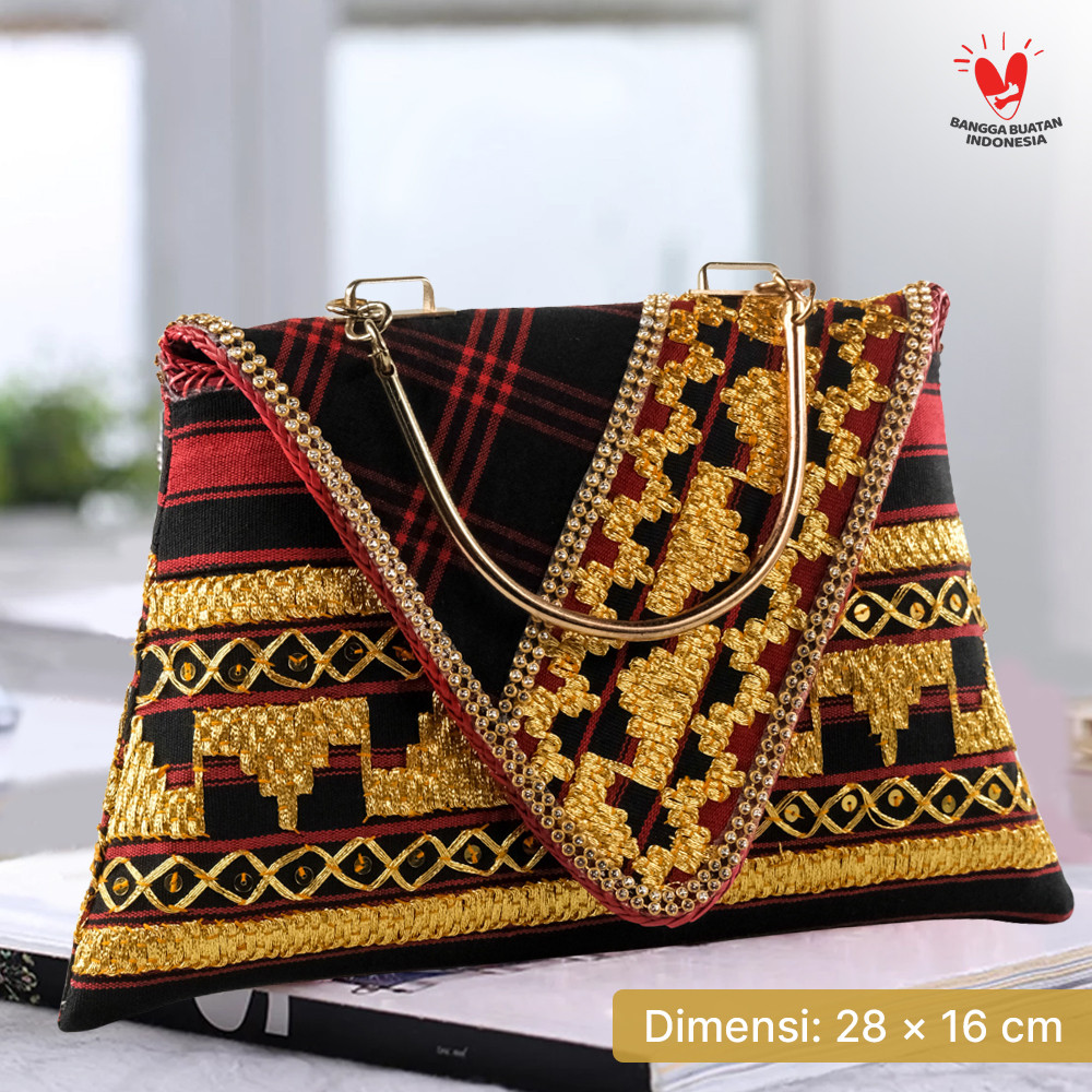

- Lampung Ethnica Tas Jinjing Wanita Motif Tapis Traditional Handbag - LE3 -