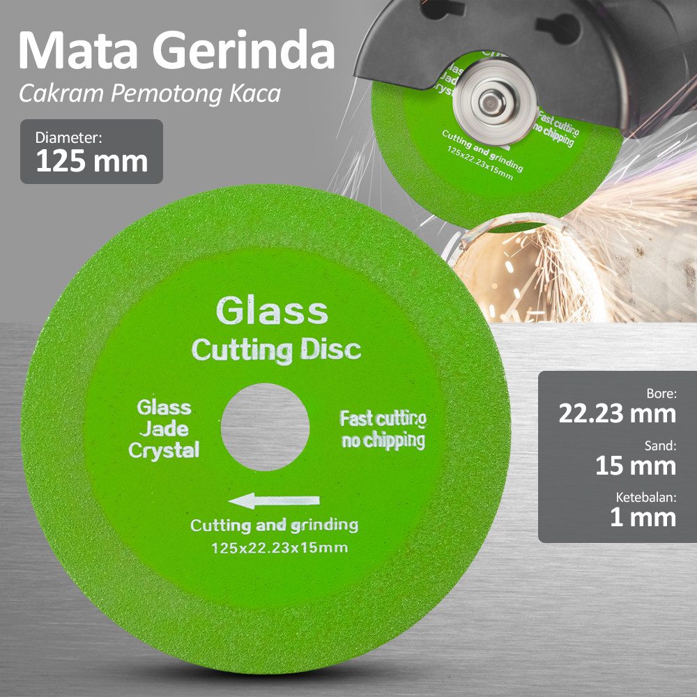 

- KNIFEZER Mata Gerinda Cakram Pemotong Diamond Cutting Disk 22.23x15mm - JC-11 -