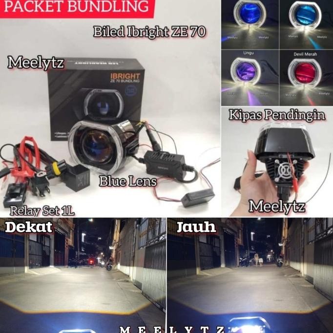 

BLUE- PACKET BUNDLING BILED PROJECTOR IBRIGHT ZE 70 BLUE LENS SHROUD RELAY