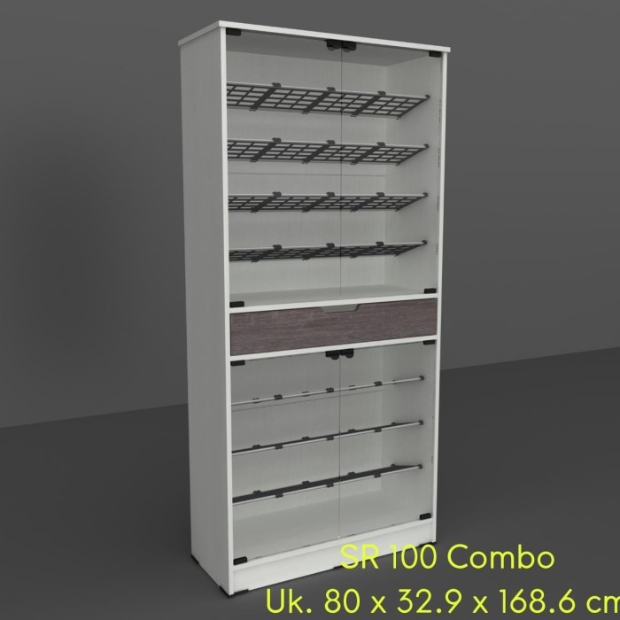 Rak Sepatu besar lemari sepatu kaca bandung