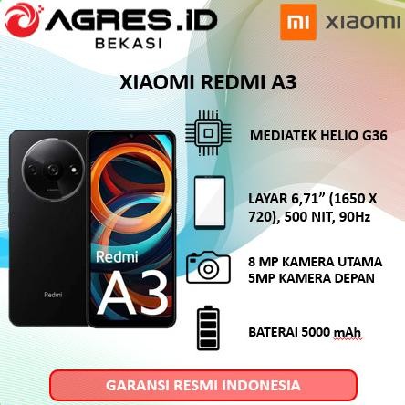 

BLUE- XIAOMI REDMI A3 RAM 4GB ROM 128GB MIDNIGHT BLACK & STAR BLUE