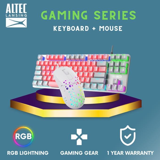 

BLUE- ALTEC LANSING PAKET GAMING KEYBOARD + MOUSE - RGB TKL BLUE SWITCH