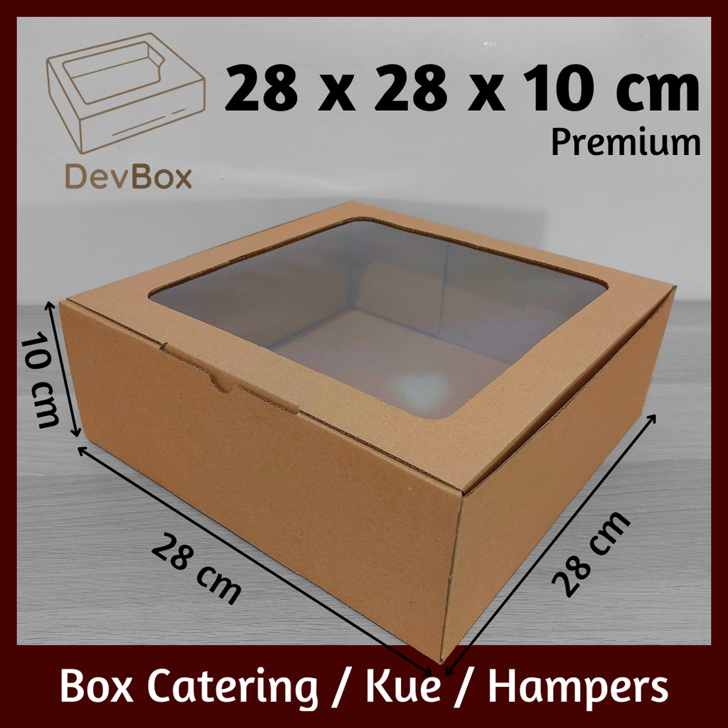 

Kardus Mika 28 x 28 x 10 cm | Kotak Makanan, Catering, Kue, Hampers, Hadiah | Model Pizza Tanpa Lakban
