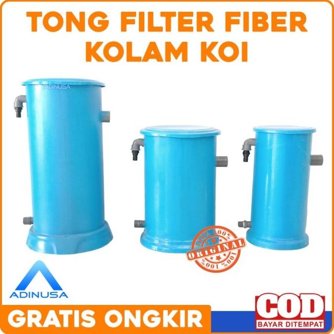 TONG FILTER FIBER KOLAM IKAN KOI S M L TABUNG KOSONG CHAMBER EXTERNAL
