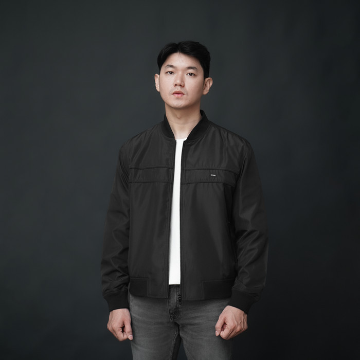 TERBAIK Ryusei Jaket Pria Wakiyama Stripe Black - S