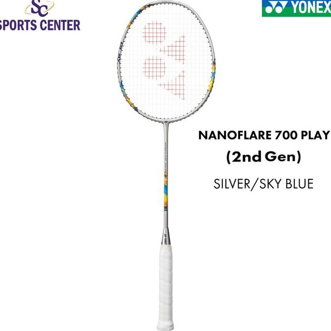 

BLUE- NEW RAKET BADMINTON YONEX NANOFLARE 700 PLAY 2ND GEN SILVER / SKY BLUE